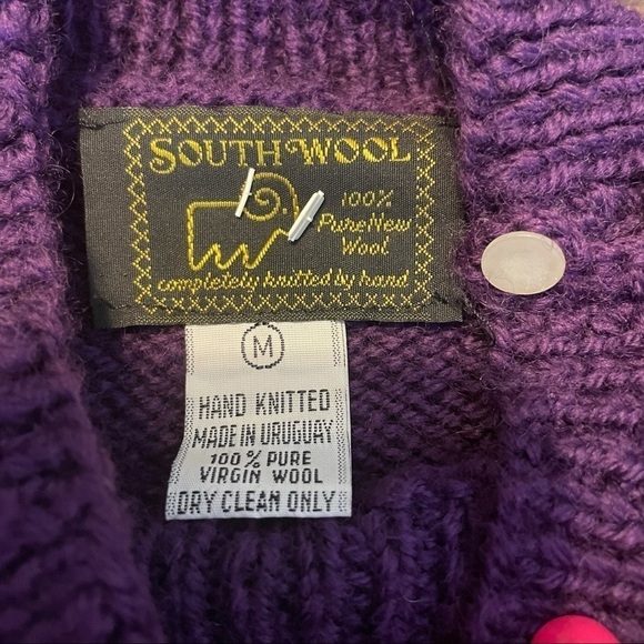 Vintage South Wool 100% Pure  Wool Hand Knitted Top - Picture 9 of 10